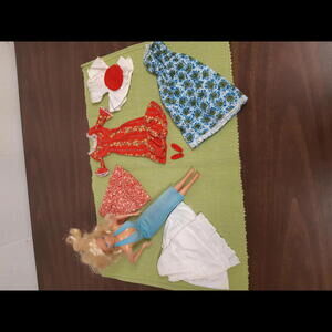 Vintage 1966 Barbie Twist & Turn Doll with Dresses and Accessories